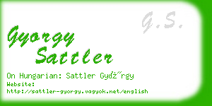 gyorgy sattler business card